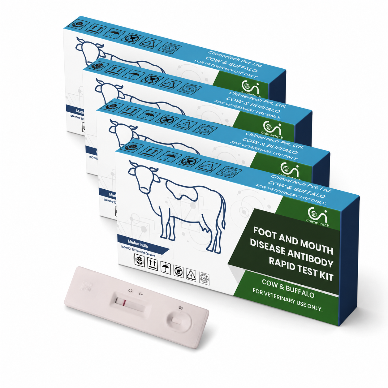 Bovine Foot and Mouth Disease Antibody Rapid Test Kit 20 Test