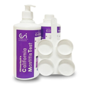 Chimertech California Mastitis Test kit with bottles and a rack on a white background