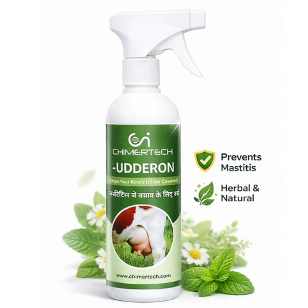 H-Udderon, Herbal Teat Spray for Mastitis prevention.