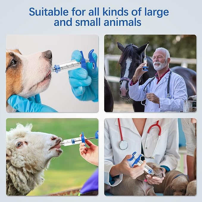 Oral Feeding Syringe with Luer Lock for Veterinary Use