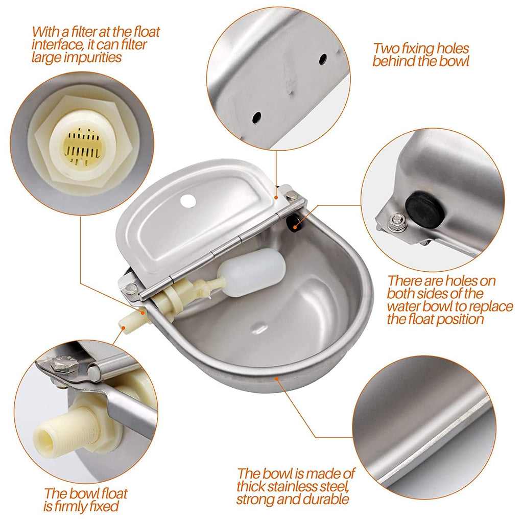 Stainless Steel Water Bowl for Livestock | Chimertech