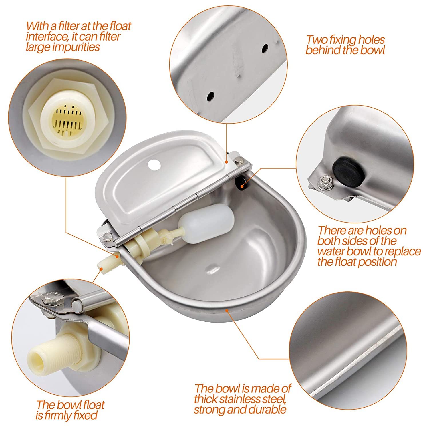 Stainless Steel Water Bowl for Livestock | Chimertech